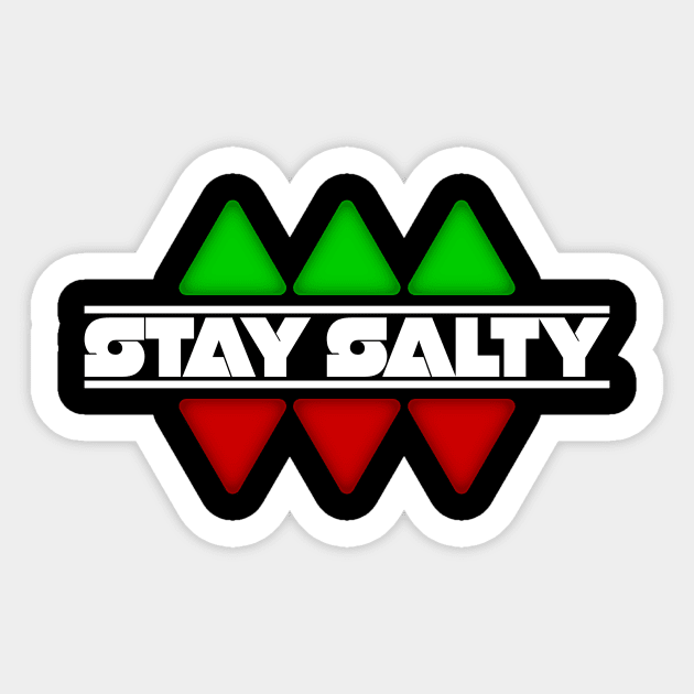 Stay Salty, Blank Dice Sticker by DavidWhaleDesigns